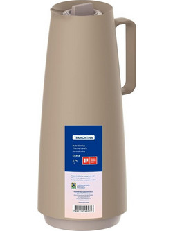 Κανάτα Θερμός Πλαστικό / Γυάλινο 1000ml ΜπεζTramontina