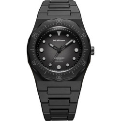 D1 Milano Carbon Diver Ανδρικό Ρολόι με Μαύρο Μπρασελέ D1-PDBJ01