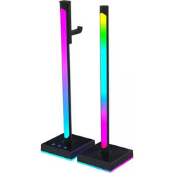 Ajazz ABL190 Διπλή Επιτραπέζια Μπάρα με RGB Φωτισμό και Βάση Ακουστικών Μαύρη