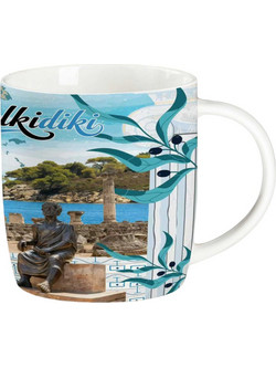 Σετ κεραμική κούπα Souvenir με κουτάλι - Chalkidiki - 241147
