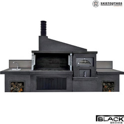 Σετ μπάρμπεκιου χτιστό BC 450 Black series Sxistolithos