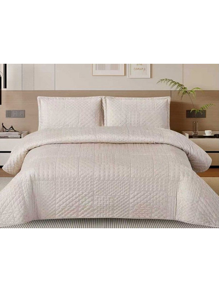 Σετ Κουβερλί Velvet Ultrasonic Γαρύφαλλο - Μπεζ, 240x260