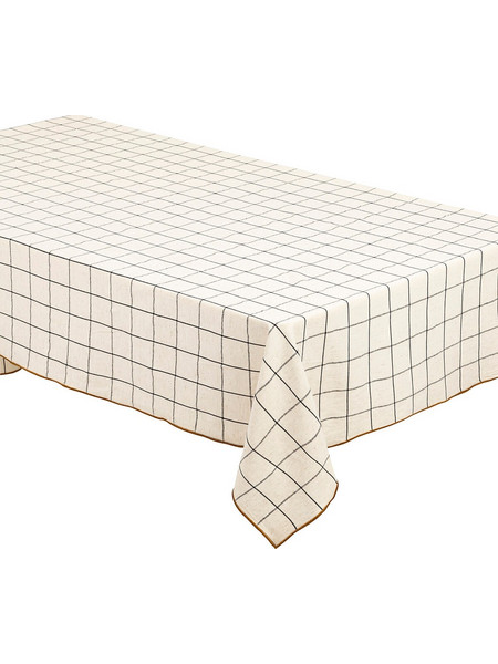 Atmosphera Τραπεζομάντηλο Helu Ορθογώνιο 150x250 cm, Μπεζ Μπεζ και μαύρο, 150x250 εκ. 204459