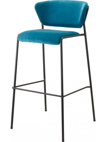 Scab LISA barstool h. 75 (2855-2 ) -Σκαμπό μπαρ 75 cm μεταλλικό σκελετό και κάθισμα με υφασμα