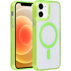 Θήκη TUNIQ για iPhone 12 - 12 Pro - MagSafe - Glitter - Κρεμαστό - Λαχανί (8719273349786)