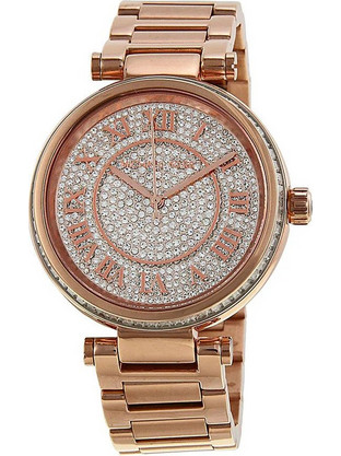 Michael Kors Skylar Γυναικείο Ρολόι με Ροζ Χρυσό Μεταλλικό Μπρασελέ MK5868