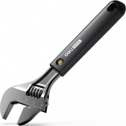 DELI ADJUSTABLE CARBON STEEL WRENCH 8' BLACK EHT1508