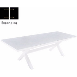 Liberta - Maison SORPRESA Τραπέζι Επεκρινόμενο Γκρι Latte Λευκό 202x101x77cm 52-0016