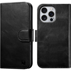 iCarer Detachable 2 in 1 Leather Magsafe Θήκη Πορτοφόλι Black (iPhone 16 Pro)