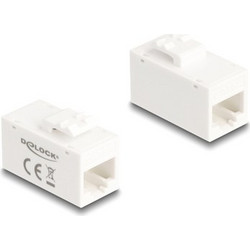 DELOCK DELOCK Keystone module RJ45 90639, θηλυκό σε θηλυκό, Cat 6A UTP, λευκό