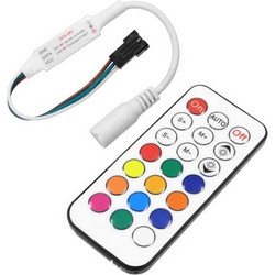 GloboStar 73441 Ασύρματος LED Mini Dream-Color Magic Digital RGBW Controller με Χειριστήριο RF 21 Keys για LED Digital RGBW Προϊόντα 5v - 12v - 24v 2048 IC
