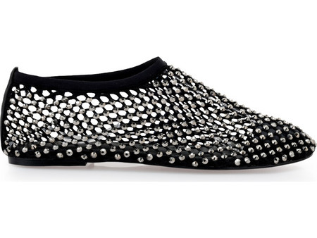 CARLA CORTEZ FLATS W17004381K52 - ΜΑΥΡΟ ΑΤΣΑΛΙ ΣΤΡΑΣ W17004381K52-PEWTER STRASS WITH MESH+D240G-06