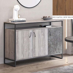 Μπουφές Νο 9 Με 3 Πόρτες 140x45.5x84 Με Επιλογές Χρωμάτων Δίχρωμος - Νέο Καρυδί-New Walnut