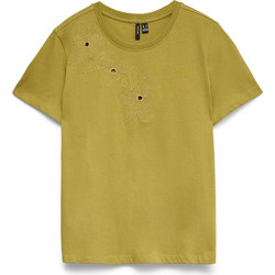 VERO MODA VMMIRANIA FRANCIS SS TOP BOX JRS 10343538-WillowSHOULDER BRODERIE Mixed