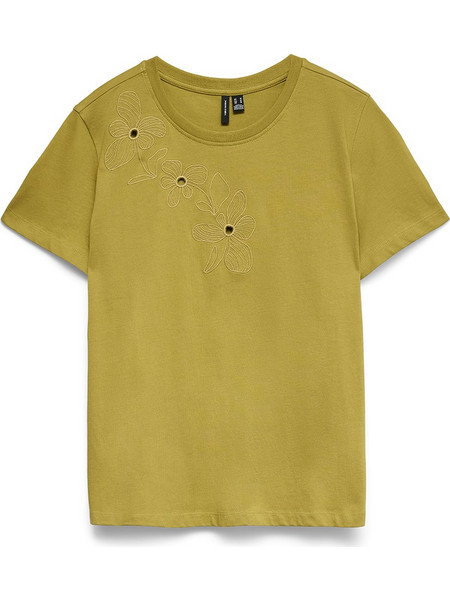 VERO MODA VMMIRANIA FRANCIS SS TOP BOX JRS 10343538-WillowSHOULDER BRODERIE Mixed