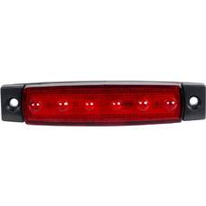 GLOBOSTAR(R) SIDEMARKER 79901 Φώτα Όγκου Οχημάτων LED 1.5W 75lm 120 DC 10-30V Αδιάβροχο IP66 Κόκκινο - 6 x SMD2835 Sanan Chip - Μ9.5 x Π2 x Υ1.1cm