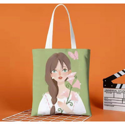 Tote Bag (33x3x38) Amber 2049-3 Girl With Butterfly