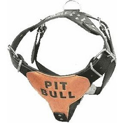 Επιστήθιο Σαμαράκι σκύλου δερμάτινο 'PIT BULL' Medium