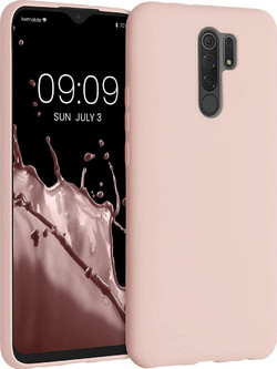 Vennus Xiaomi Redmi 9 Real Smooth Θήκη Σιλικόνης - Coffee