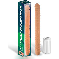 LateToBed Max & Co Feel Διπλό Dildo 44cm Flesh