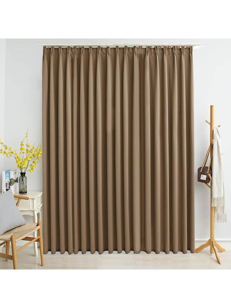 Vidaxl Κουρτίνα Συσκότισης με Γάντζους 290x245 Taupe 134441