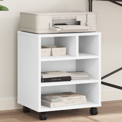 vidaXL Βάση Εκτυπωτή με Ρόδες Λευκή 41x32x48 εκ