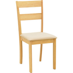 Καρέκλα Dallan rubberwood σε φυσική απόχρωση 40x47.5x89εκ