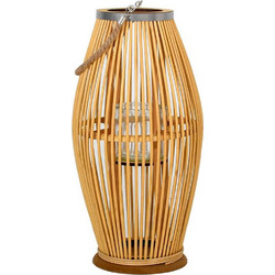 Φανάρι 729-125-006 24x50cm Natural Bamboo