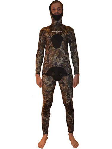 Tech Pro Warm Ολόσωμη Στολή Κατάδυσης Ξυρισμένη Neoprene με Επιστήθιο για Ψαροντούφεκο 5mm