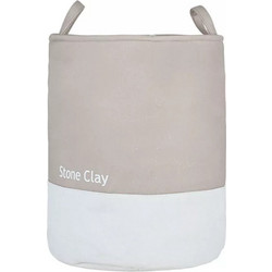 Καλάθι Απλύτων Υφασμάτινο Tone Lab Estia - Stone Clay