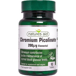 Natures Aid Chromium Picolinate 200μg 90 Ταμπλέτες