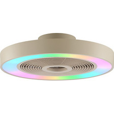 Ανεμιστήρας οροφής με λάμπα LED | Κατάνια | O 48,6 cm | RGBIC + 2700-6500K | Χρώμα άμμου | 40W | Λαμπερό