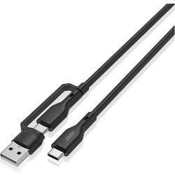 Logik 240W USB-C σε USBC-C με USB-A Αντάπτορα 2m Braided Καλώδιο Φόρτισης