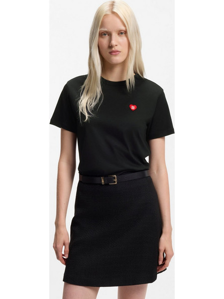 HUGO T-SHIRT ΜΠΛΟΥΖΑ ΓΥΝΑΙΚΕΙΑ DAMACIA - ΜΑΥΡΟ - 50562145