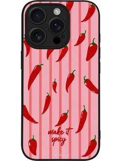 Sonique Stripe Stories Series Θήκη με Σχέδιο «Make It Spicy» (iPhone 16 Pro)