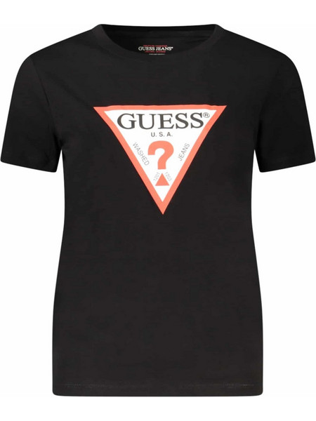 GUESS JEANS SHORT SLEEVE T-SHIRT WOMEN BLACK Μαύρο