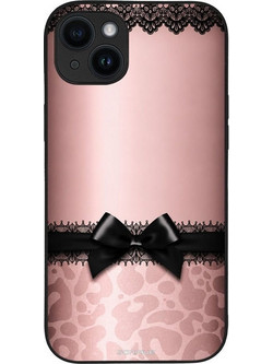 Sonique Diva Series Back Cover Λεοπάρ Φιόγκος - Ροζ (iPhone 14 Plus)