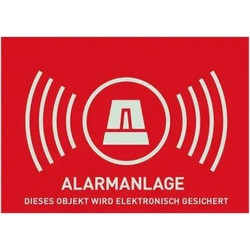 Abus Warning Sticker alarm System 148x105mm Au1322