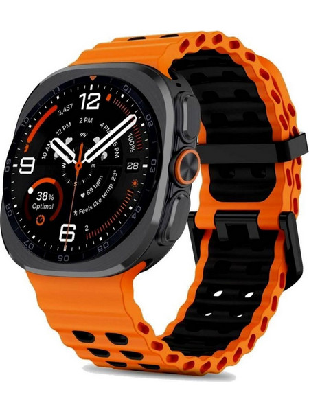 Tech-Protect Iconband Pro Λουράκι Σιλικόνης Orange / Black (Samsung Galaxy Watch Ultra 2 / 1)