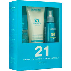 Salerm 21 Silk Protein Trio Set Finish 125ml/Shampoo 300ml/Express Spray 150ml set x 575 ml