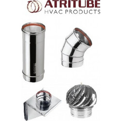 ATRITUBE ΚΑΜΙΝΑΔΑ INOX 304 ΜΟΝΟΥ ΤΟΙΧΩΜΑΤΟΣ ATRITUBE EX-304-CE 06 000858