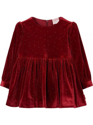 BOBOLI Velour dress for girl -BCI - 754083 - ΚΟΡΙΤΣΙ - bourgogne