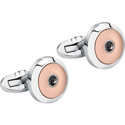 MORELLATO MOTOWN CUFFL ROUND SS RG CRYSTAL 1.6CM