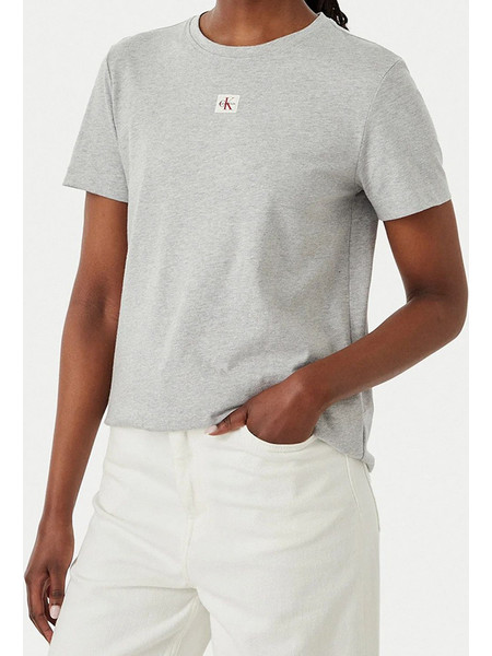 CALVIN KLEIN JEANS SS WOVEN LABEL CLASSIC FIT TEE LV047F227G-P79 Gray