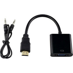 POWERTECH HDMI MALE - VGA FEMALE WITH AUDIO - Καινούριο