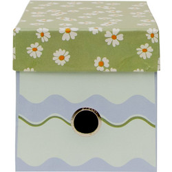Κουτί Αποθήκευσης Mικρό Flowers Green Ancor
