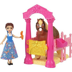 Disney Frozen Mattel Disney Princess Μίνι Κούκλες - Πριγκιπικοι Σταβλοι Belle & Philippe