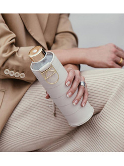 Equa Mismatch Μπουκάλι Νερού Γυάλινο με Βιδωτό Καπάκι Beige 750ml