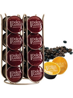 Iris Barcelona Βάση για 16 Κάψουλες Dolce Gusto από Ανοξείδωτο Ατσάλι 12x11x21.5cm 3298-CR