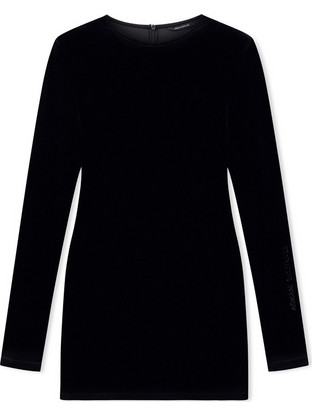 Armani Exchange Mini Φόρεμα Βελούδινο Μαύρο